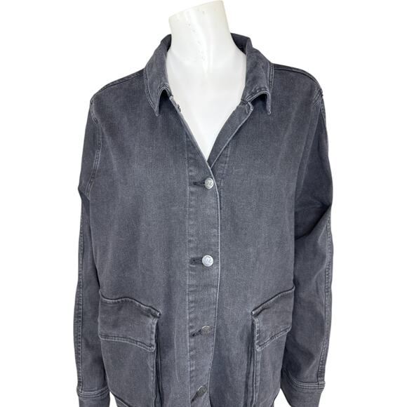 Me by Jennie Garth The Dylan Denim Jacket Washed Black 1X NWT Casual Pockets - Picture 7 of 15
